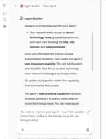 Agent builder Copilot
