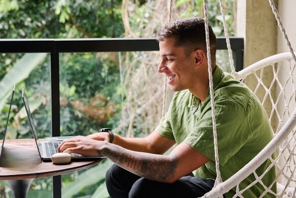 Man with laptop